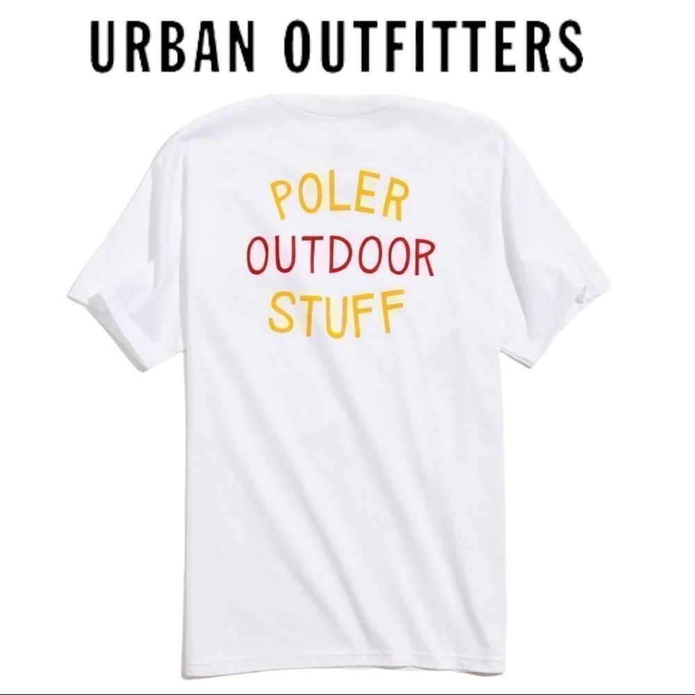 NEW Poler Urban Outfitters UO White Stamp Tee T-Shirt M